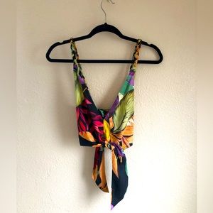Zara floral tied crop top